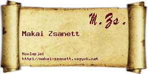Makai Zsanett névjegykártya